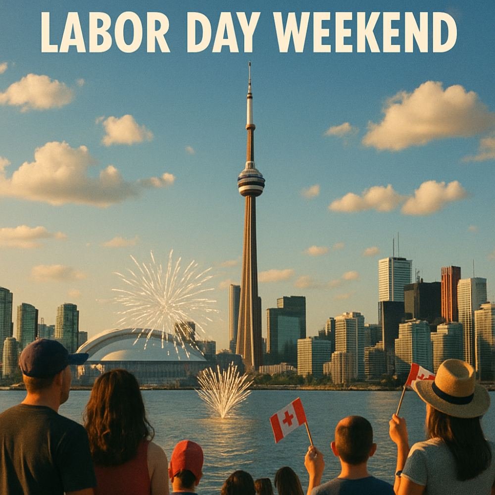 Toronto skyline during Labor Day weekend