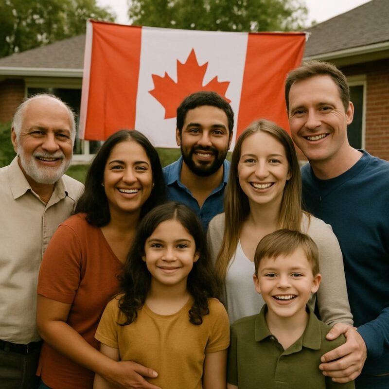 Family gathering in Canada
