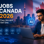 Canadianow - Latest News, Immigration Updates, Jobs &Amp; Lifestyle In Canada! 6 AI professional working on a laptop with Toronto skyline, Canadian flag and artificial intelligence graphics for AI jobs in Canada in 2026.
