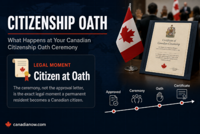 Canadianow - Latest News, Immigration Updates, Jobs &Amp; Lifestyle In Canada! 2 Canadian citizenship oath ceremony explained, including what new citizens must bring such as their PR card and photo ID before taking the Oath of Citizenship