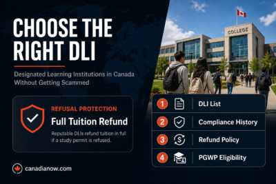 Guide to verifying a Designated Learning Institution's DLI status and tuition refund policy before paying for a Canadian study program