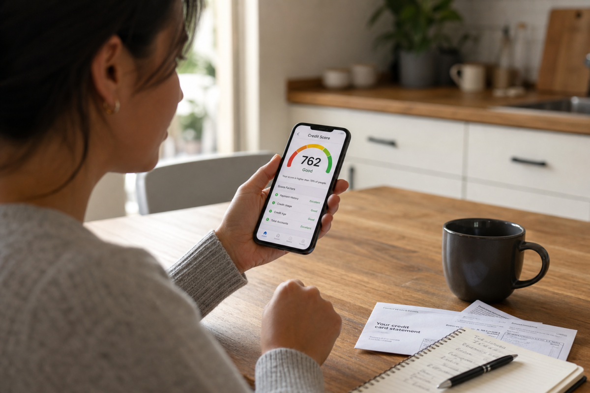 Person comparing Credit Karma and Borrowell credit monitoring apps in Canada