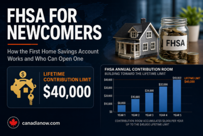 First Home Savings Account FHSA guide for Canadian newcomers showing the $40,000 lifetime contribution limit for tax-free first home savings