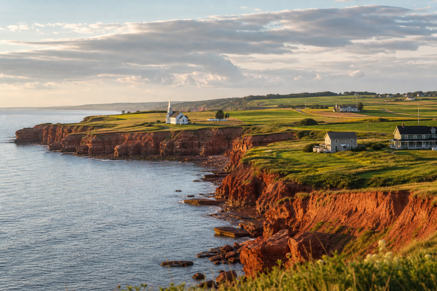 Prince Edward Island coastline representing the PEI Express Entry immigration stream
