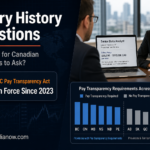 Salary history question legality in Canada infographic referencing the 2023 BC Pay Transparency Act
