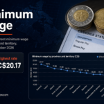 Canada’s minimum wage by province and territory in October 2026, highlighting the highest rate of C$20.17 in Nunavut and current rates across the country.
